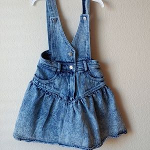 Joni Girl Vintage 80's Acid Washed Denim Overall Dress/Skirt